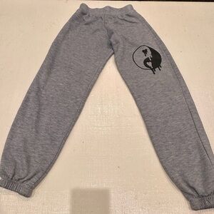 Designer From Denny’s! Firehouse- Gray Kids Sweatpants with Black Graphic